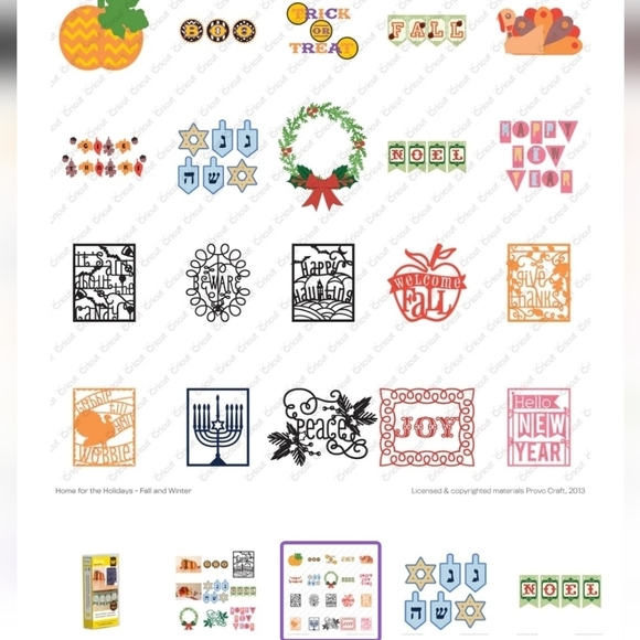 Home for the Holidays Fall  & Winter Cricut Diecut - Picture 2 of 5